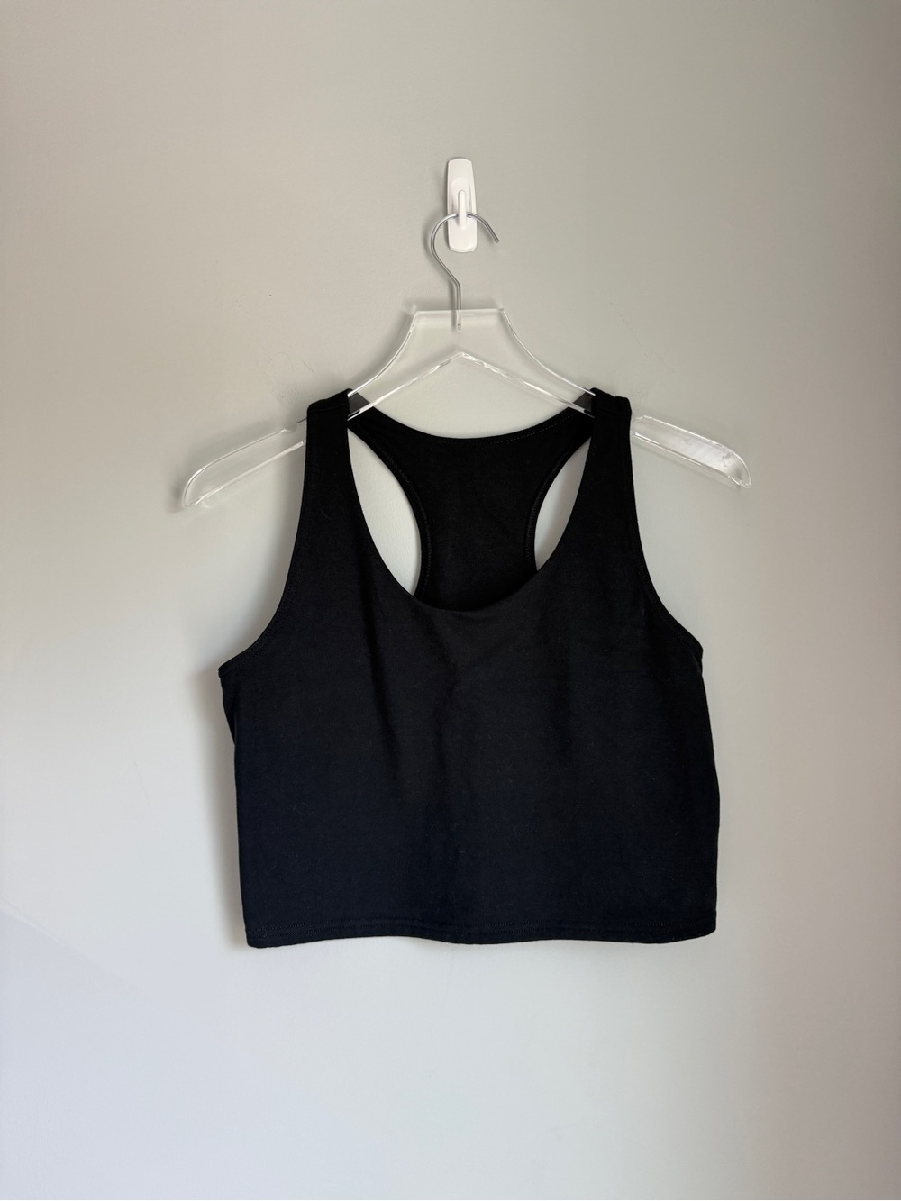Pact On the Go Crop Tank Top Black Organic Cotton Medium - Picture 5 of 5